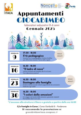 Giocabimbo: luogo di incontro, socializzazione e gioco per i bambini dai 4 ai 6 anni.