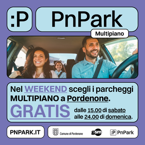 banner parcheggi gratuiti nei weekend