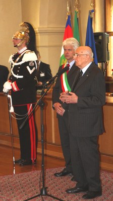 30 maggio 2012, Sigillo della città conferito al Presidente della Repubblica Giorgio Napolitano