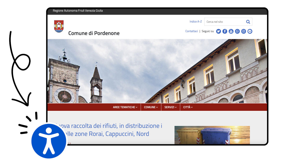Sito web più accessibile — Comune di Pordenone - Sito Web ufficiale