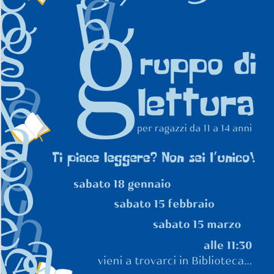 Gruppo di lettura per ragazzi da 11 a 14 anni