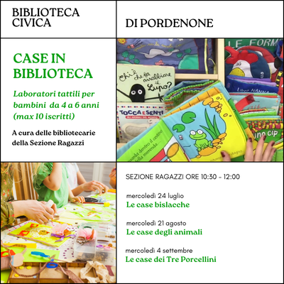 Laboratori per bambini "Case in biblioteca"