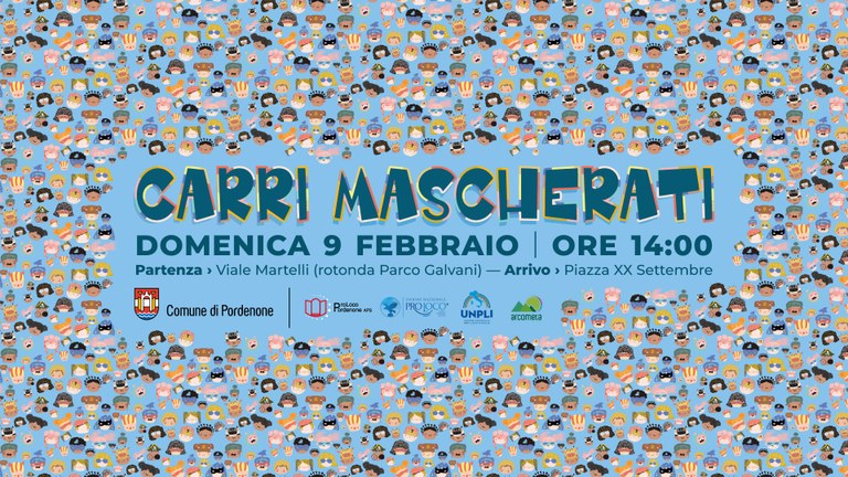 Banner carnevale a Pordenone 2025